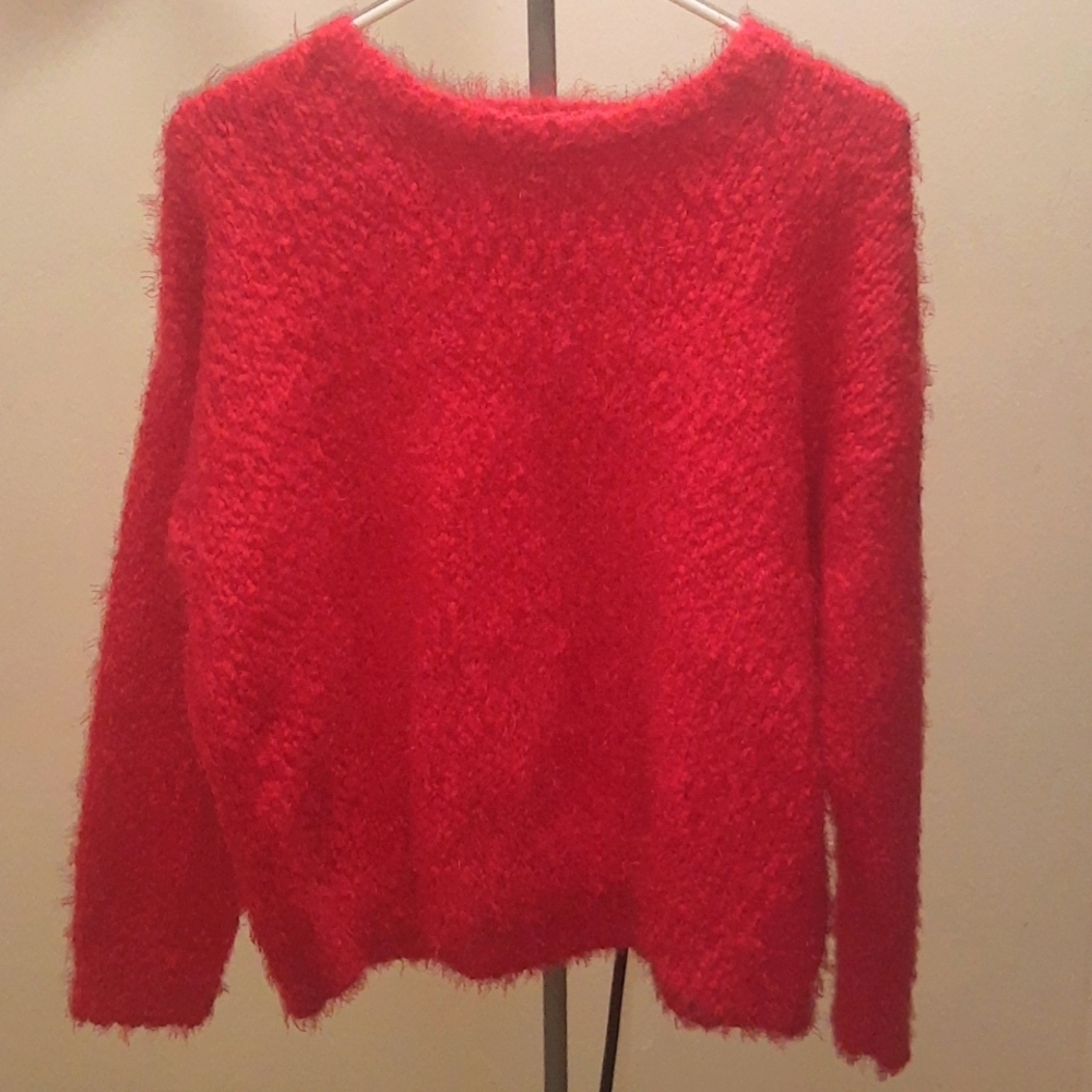 Forever 21 Fuzzy Pink Sweater